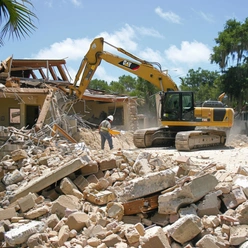 Residential demolition project in Dallas Texas completed by Best Dallas Demolition