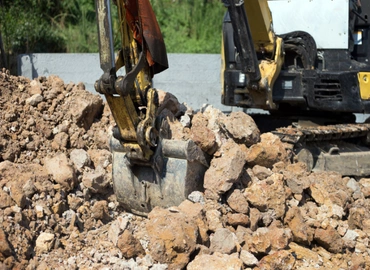 Concrete foundation demolition in Dallas Texas by Best Dallas Demolition equipment